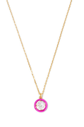 Dream In Color Pendant Necklace, Plated Metal & Cubic Zirconia